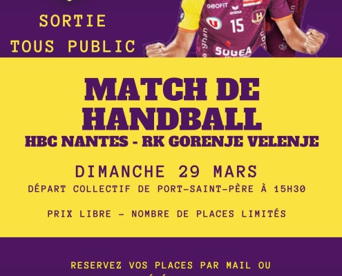 Affiche de collecte de fonds avec match de foot d'exposition, jaune et violette